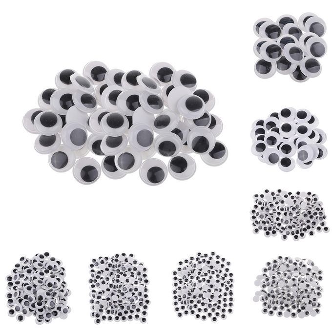 2 Bag Self-Adhesive Wiggle Eyes Scrapbooking Kid Crafts Moving Eyes