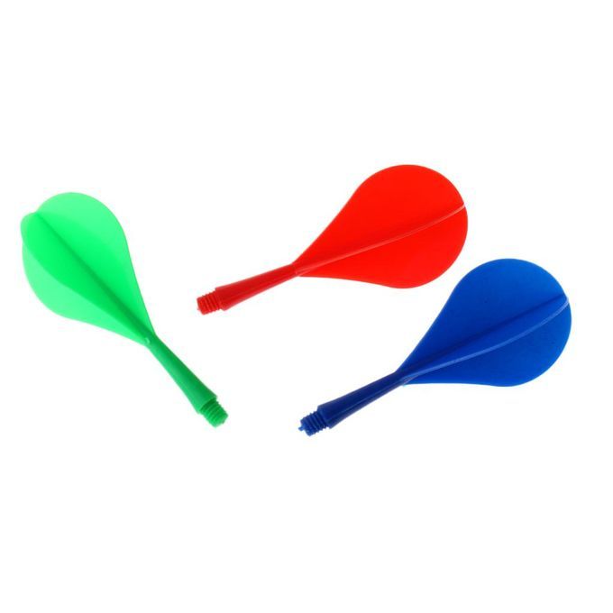 30 X Plastic 2BA Thread Darts Shafts Flights Combo - Ballon Shaped