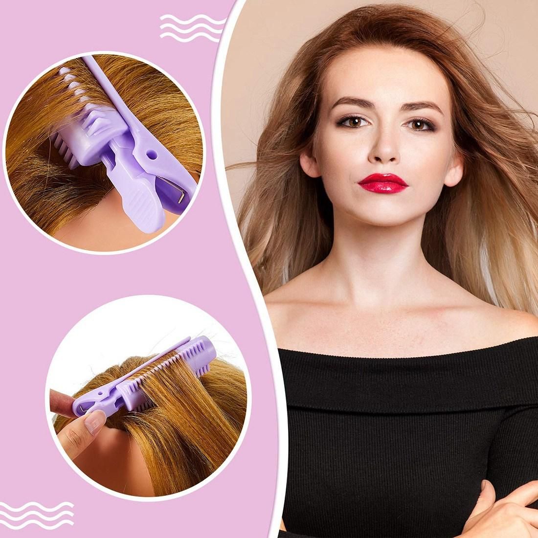 6Pcs Natural Fluffy Hair Clip Self-Grip Root Curler Hair