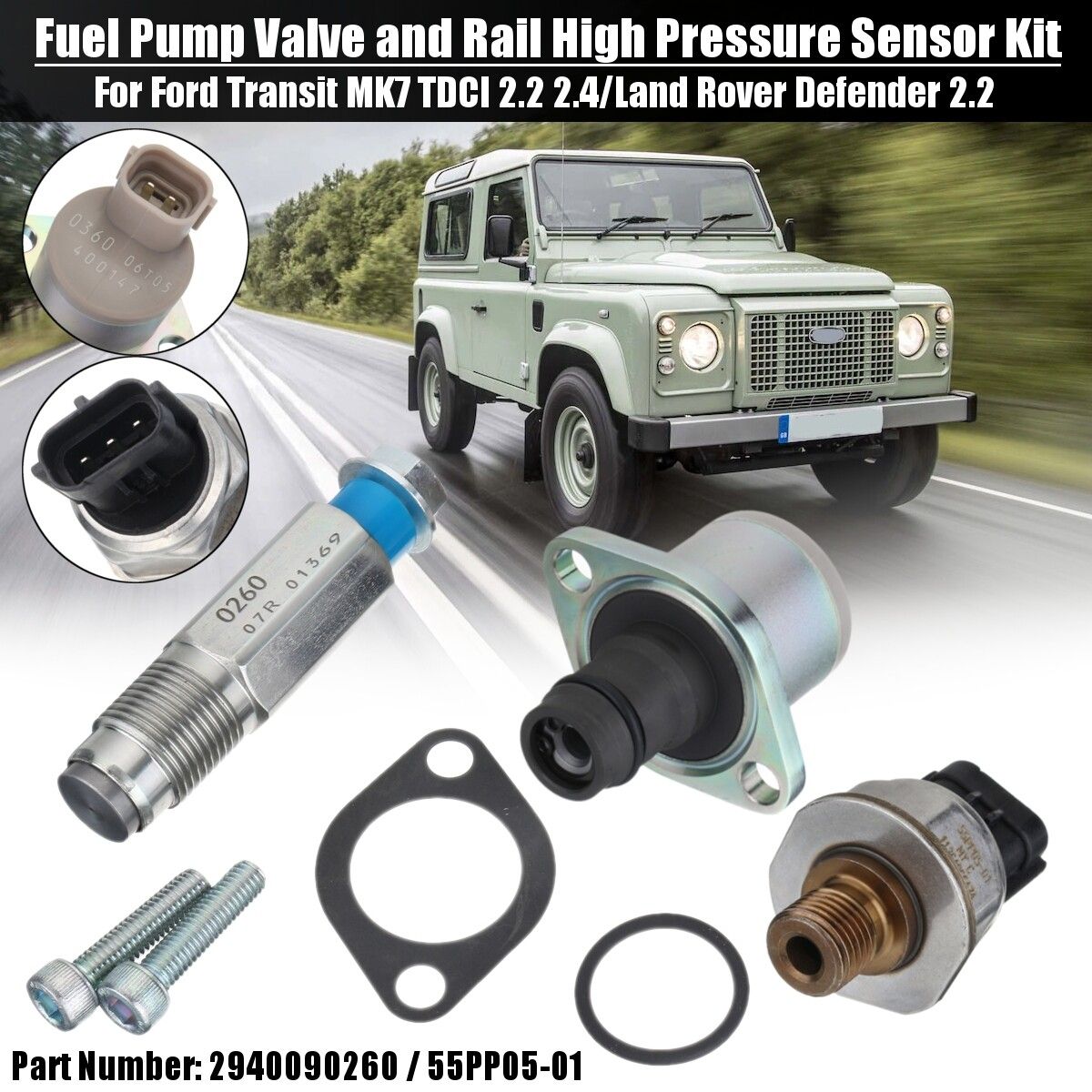 7PCS Fuel Pump Valve Rail High Sensor For Ford Transit MK7 2.2 2.4 TDCI