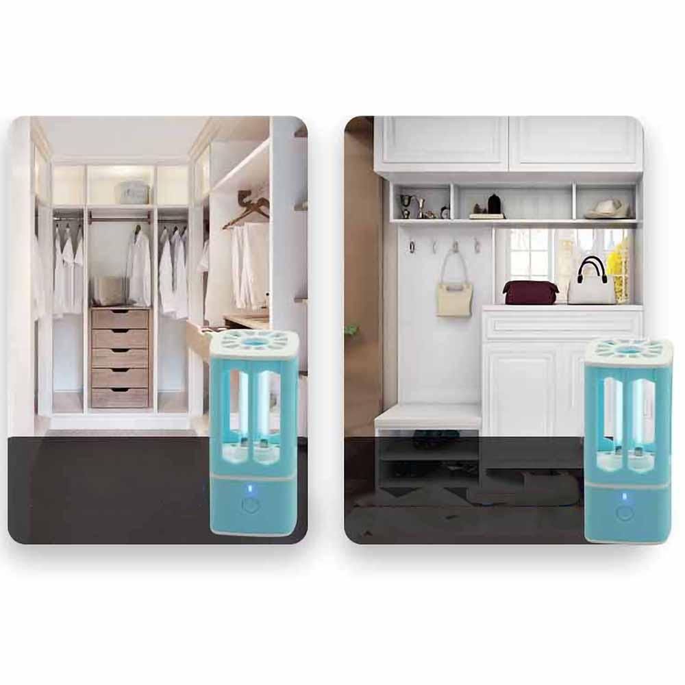 UV Light with Ozone Lamp Portable USB Charging Home Disinfection Lamp for Car Household Bedroom Kitchen Shoe Box