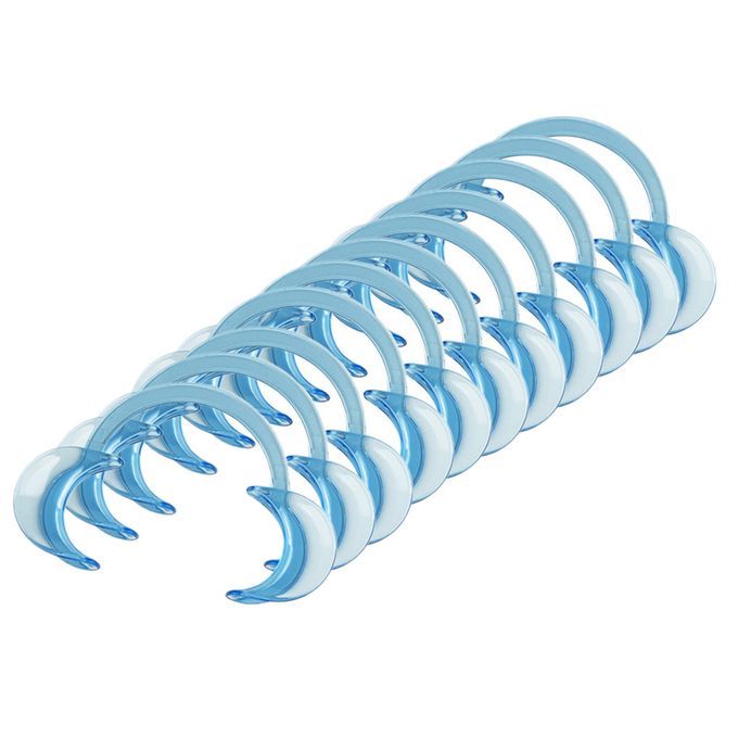 Set Of 10 Blue Non-toxic Cheek Retractor Oral Care Mouth Opener Party