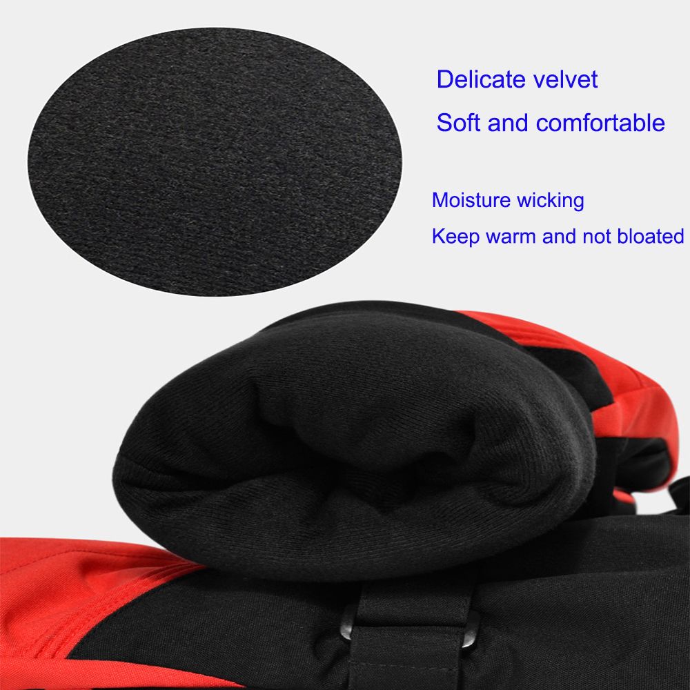 (Black)Winter New Outdoor Ski Gloves 3M Plush Lined Mountaineering Waterproof Warm Gloves GRE GRE