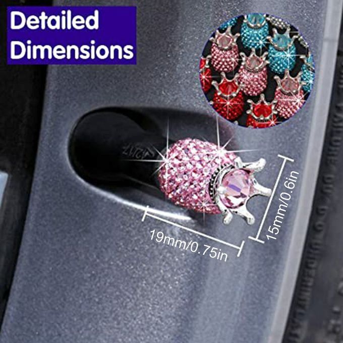 Reative  Rown Diamond-studded Va E  Ap Universal Automotive Va E  Ore  Ap-pink-7.5*15*19mm