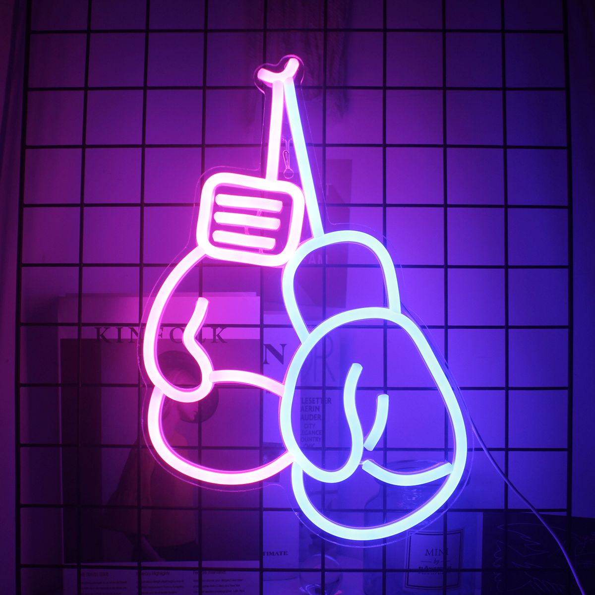 Boxing Gloves LED Neon Sign Lamp Gym Commercial Light