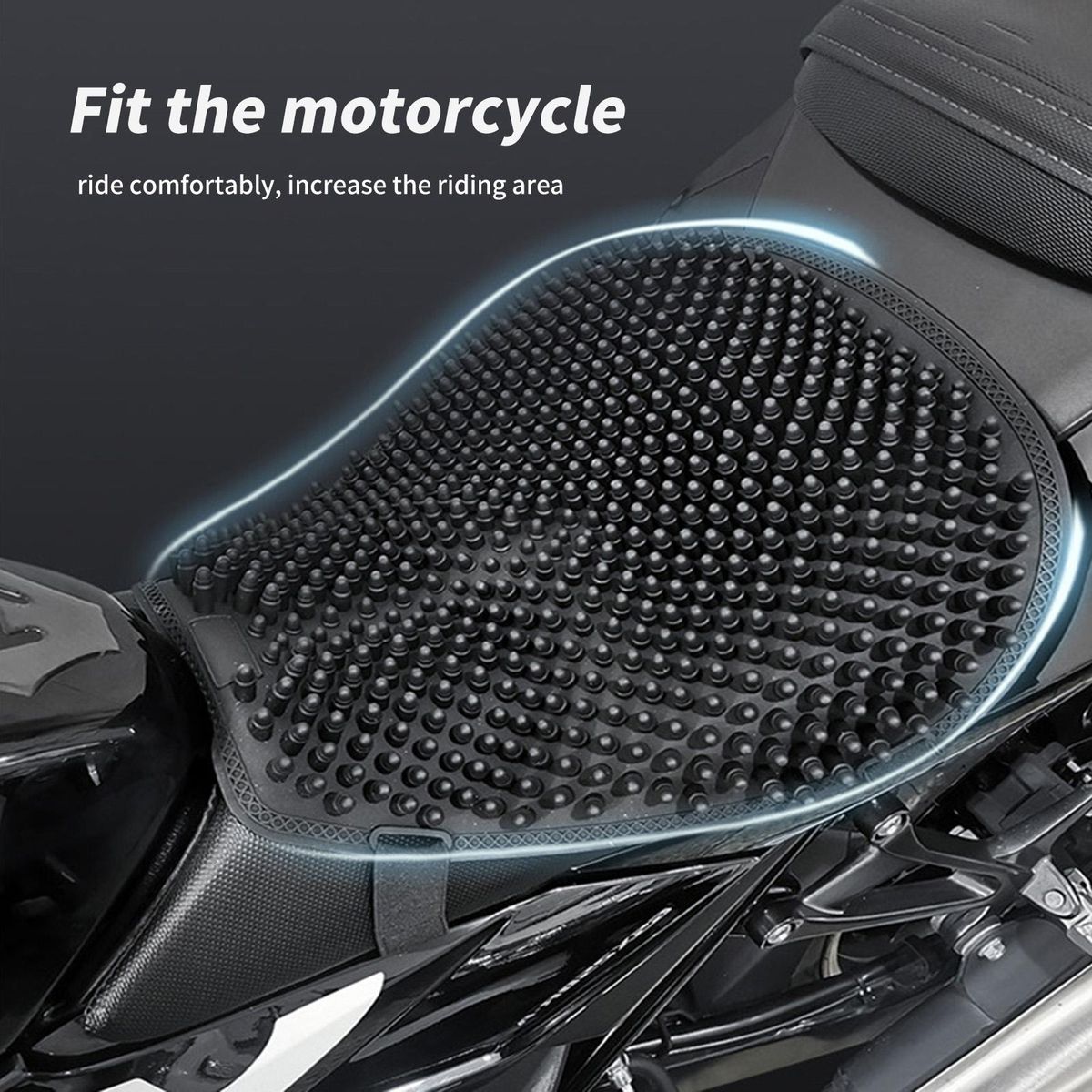 Motorcycle Silicon Seat Cushion,Ergonomic Cushion ,Pressure Relief Ride for Riding to Relieve Pressure, Absorb Shock, and Resist Slip