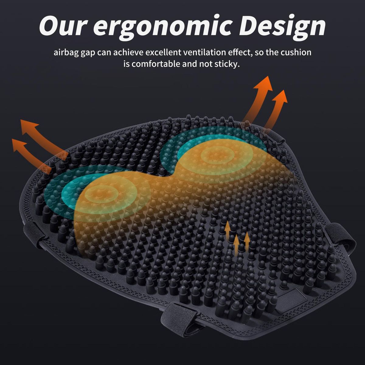 Motorcycle Silicon Seat Cushion,Ergonomic Cushion ,Pressure Relief Ride for Riding to Relieve Pressure, Absorb Shock, and Resist Slip