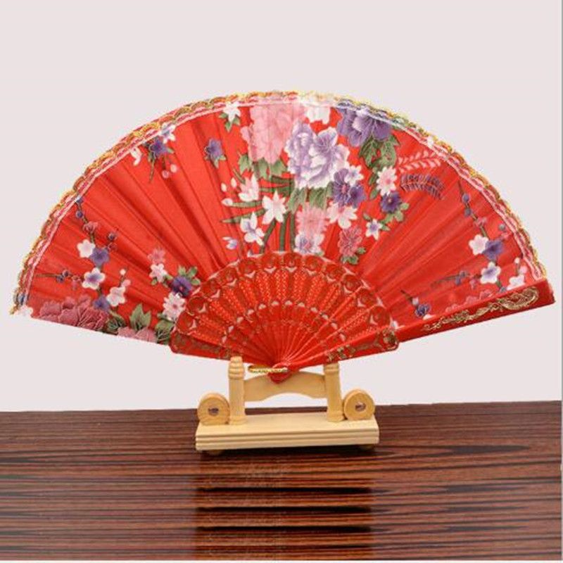 Foldable Pocket Craft Hand Party Beautiful Fan Decoration BBB0486 Lady Lace Fan Bridal Wedding Handheld Home 1pcs