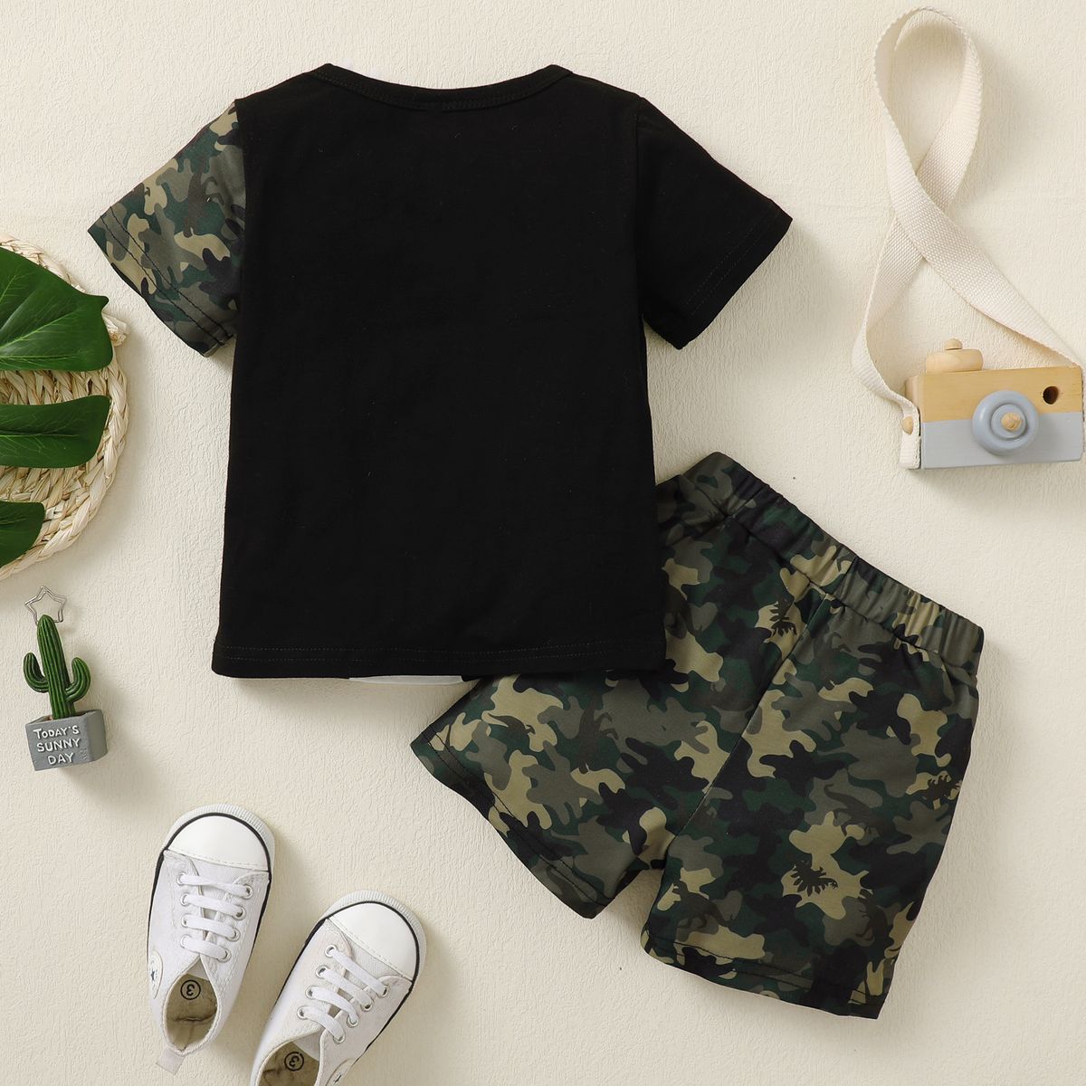 1-5 Years Kid Boy 2PCS Set/ MINI BOSS T-shirt+Shorts