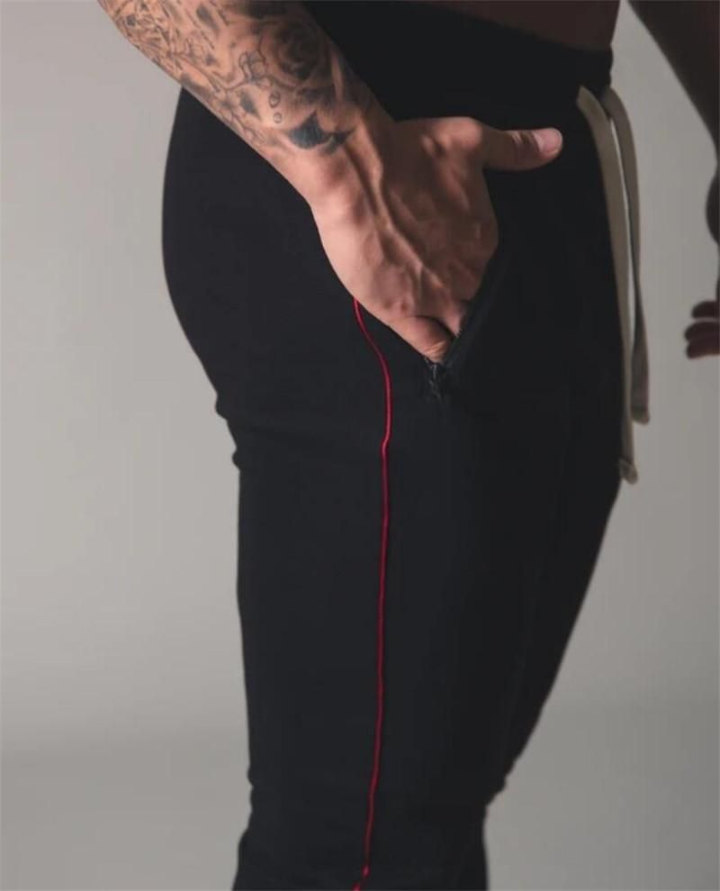 Mens running sports pants cotton tracksuit tight pants for bodybuilding 20CK07