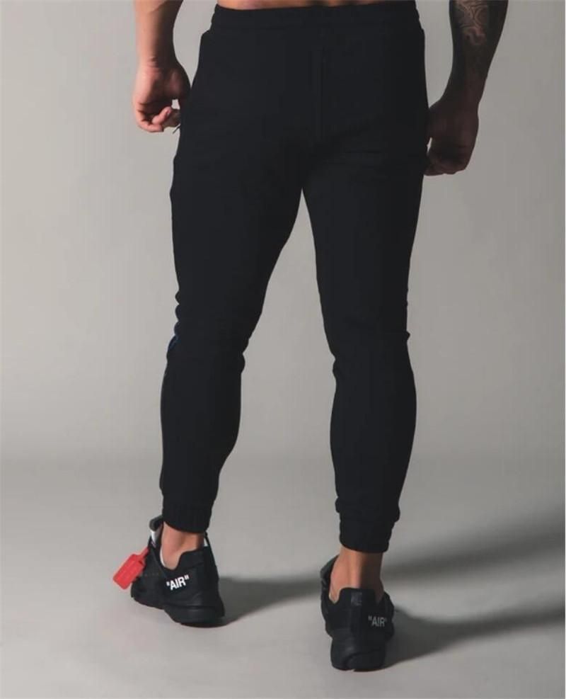 Mens running sports pants cotton tracksuit tight pants for bodybuilding 20CK07