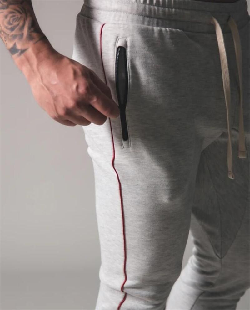 Mens running sports pants cotton tracksuit tight pants for bodybuilding 20CK07