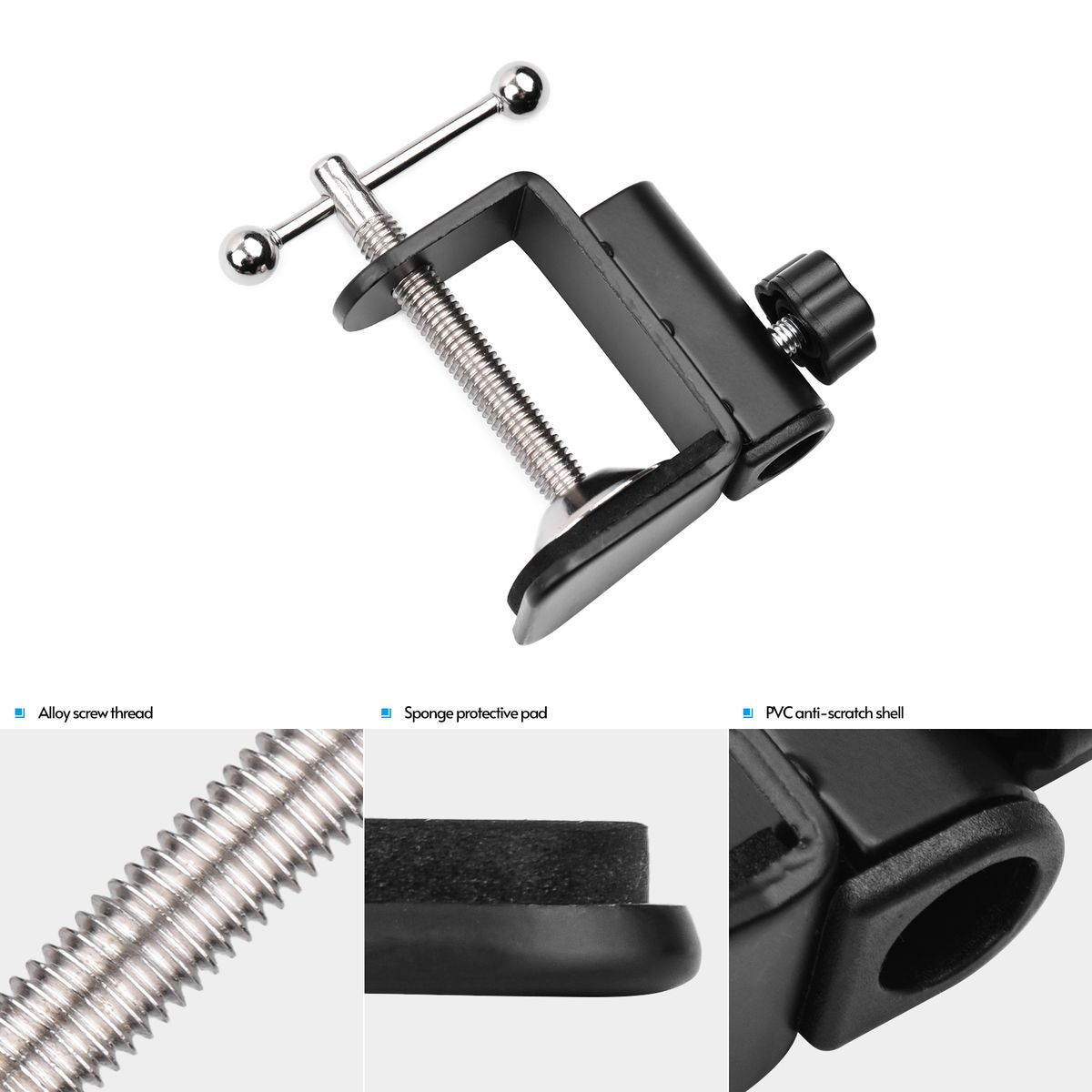C-shaped Arm Stand Clamp Desk Mounting Clamp With Adjustable