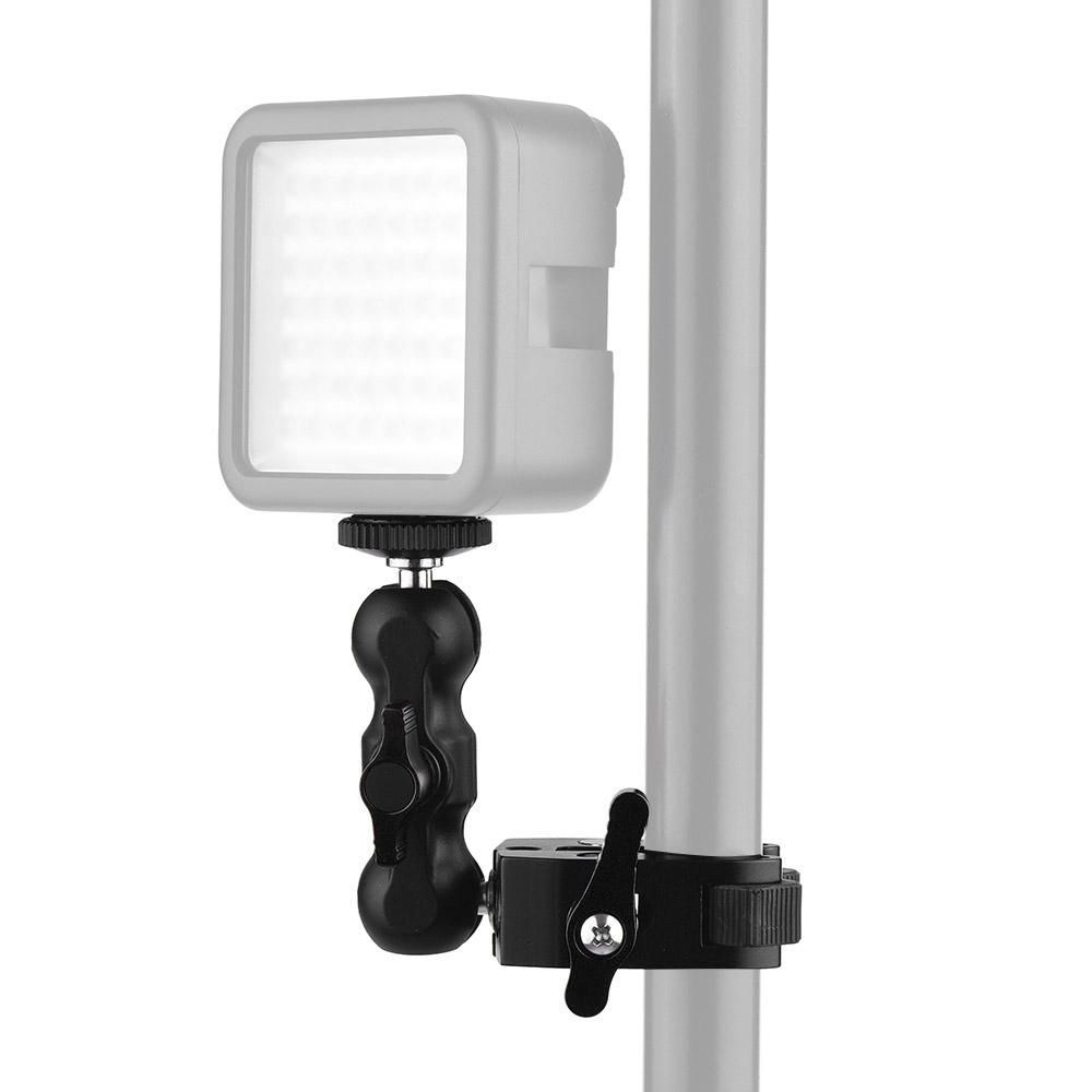 Andoer Multi-functional Clamp Ball Mount Clamp Articulating Friction Arm Super Clamp with 1/4 Inch Screw for GPS Monitor LED Video Light Flash Light Microphone