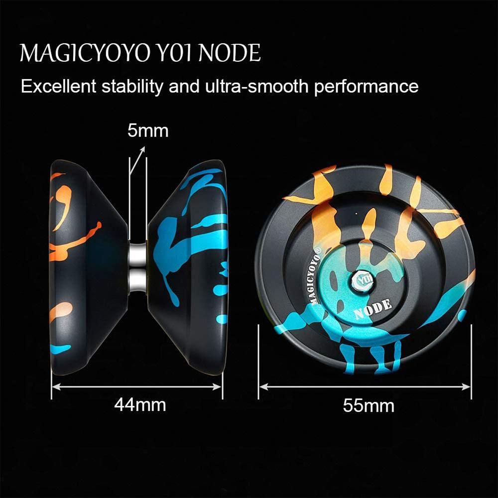 MAGICYOYO Y01 Professional Yoyo Alloy Unresponsive Yoyo 10 ball stainless KK bearing Yoyo for Advanced Player Yoyo for Kids Beginner with Glove Bag and 5 Yoyo Strings