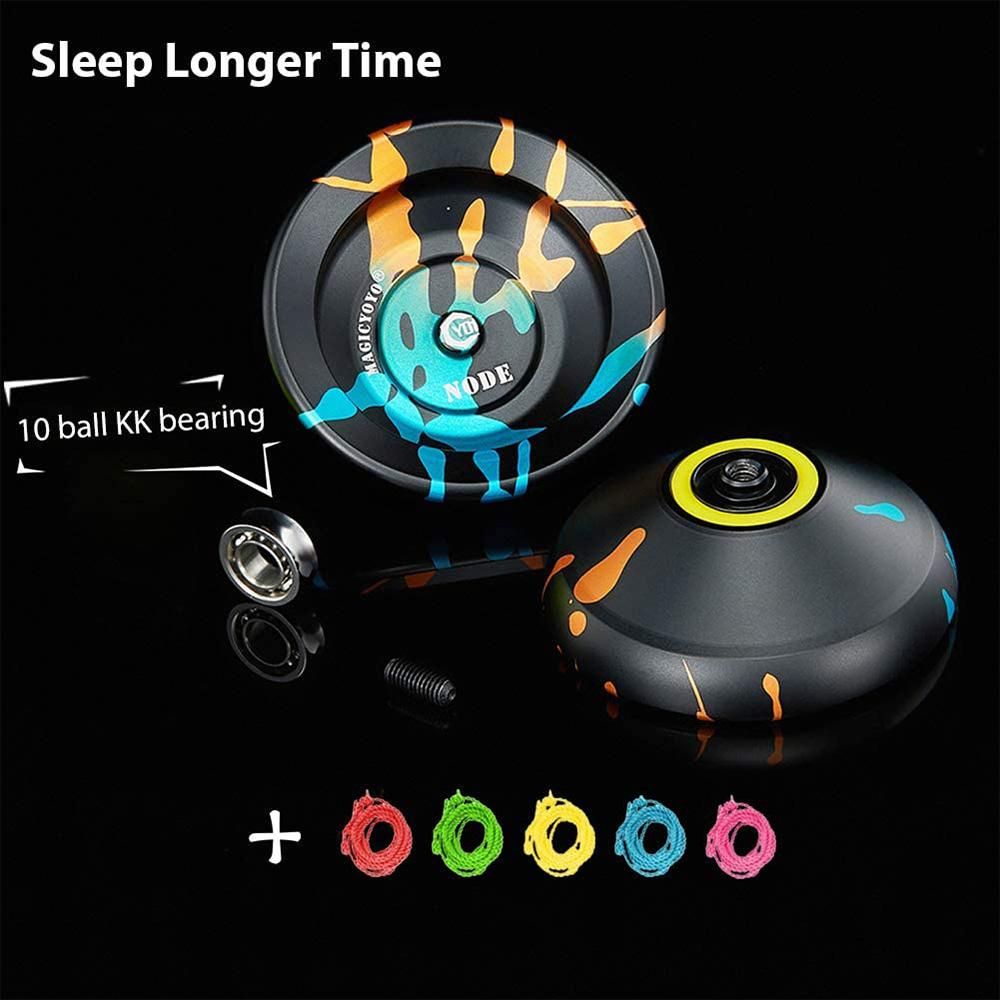 MAGICYOYO Y01 Professional Yoyo Alloy Unresponsive Yoyo 10 ball stainless KK bearing Yoyo for Advanced Player Yoyo for Kids Beginner with Glove Bag and 5 Yoyo Strings