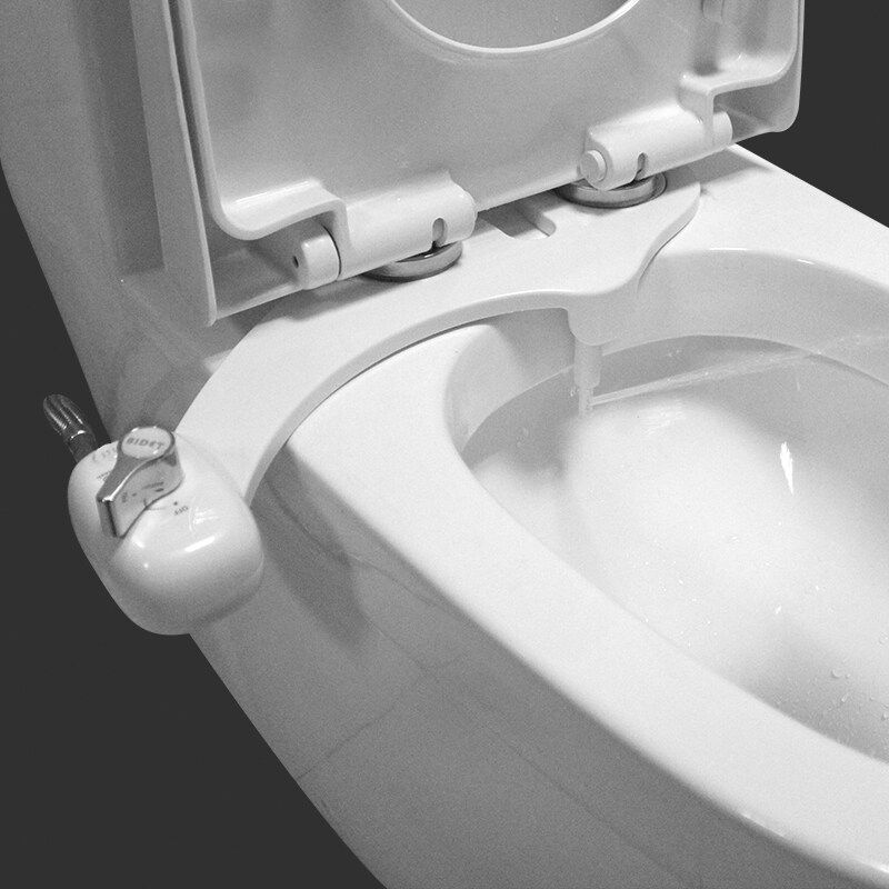 Non-Electric Bidet Toilet Seat Self-Cleaning Nozzle Adjustable Washer White 3 8 Europe Standard Connector