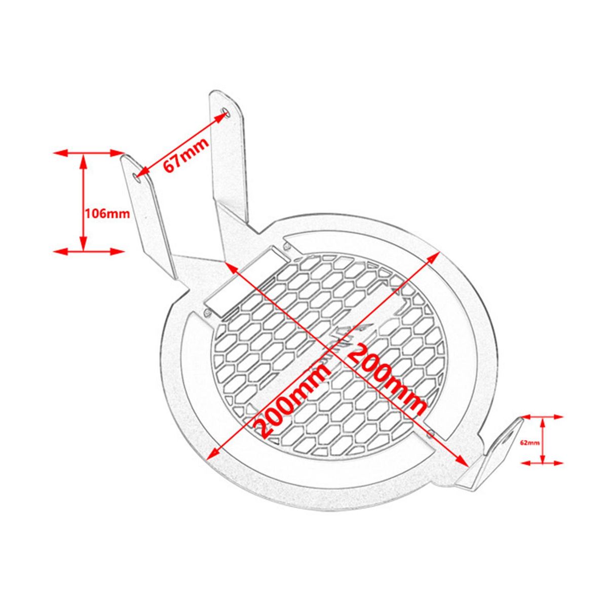 AFNCX Motorcycle Retro Headlamp Cover Mesh Grill Lampshade Replacement For Honda CB650R 2019-2020