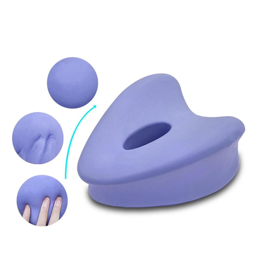 Memory Foam Knee Pillow with Elastic Strap Heart-shaped Slow Recovery Leg Positioner Pillow for Side Sleeper Pregnancy Relax Lower Back Pain Knee Pain