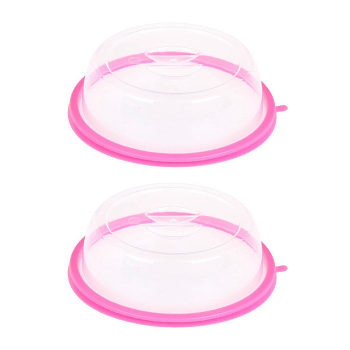 2Pcs Microwave Oven Food Heating Anti-splash Covers-Red