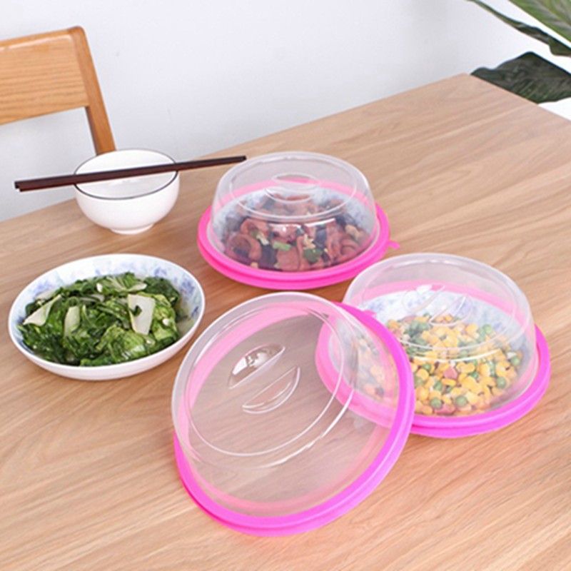 2Pcs Microwave Oven Food Heating Anti-splash Covers-Red