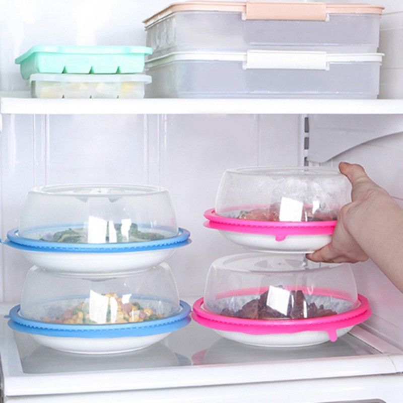2Pcs Microwave Oven Food Heating Anti-splash Covers-Red