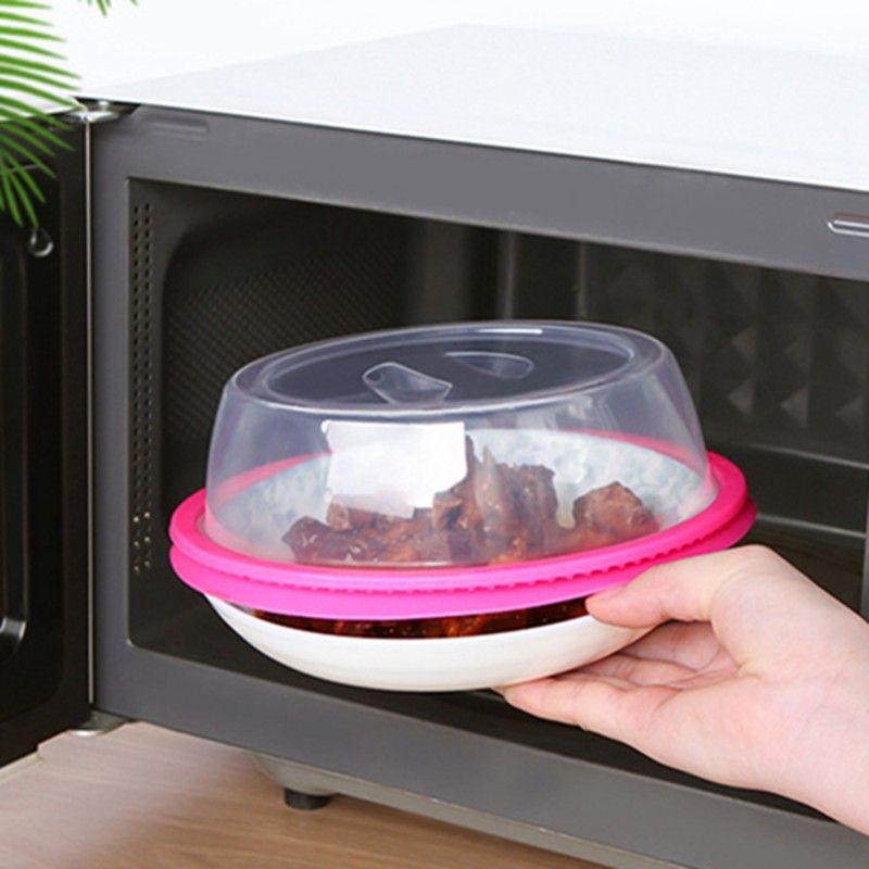 2Pcs Microwave Oven Food Heating Anti-splash Covers-Red