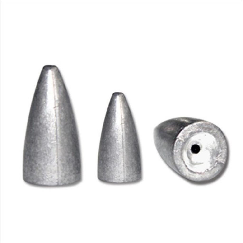 50Pcs 7g + 50x 10g  Water Bullet Shape Lead Sinkers Weights