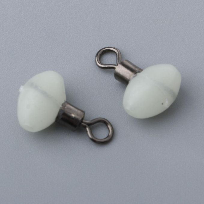 50 Pieces  Line Hook Swivels Connection White Luminous 8x12mm