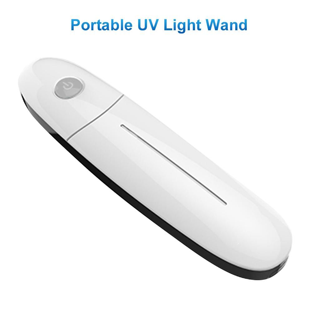 Portable UV Light Wand Rechargeable Cleaner Device Travel Ultraviolet Cleaning Purification Wand with Type-C Interface for Mobile Phone Jewelry Watches Key