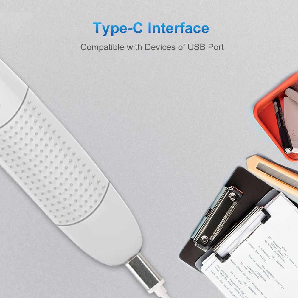 Portable UV Light Wand Rechargeable Cleaner Device Travel Ultraviolet Cleaning Purification Wand with Type-C Interface for Mobile Phone Jewelry Watches Key