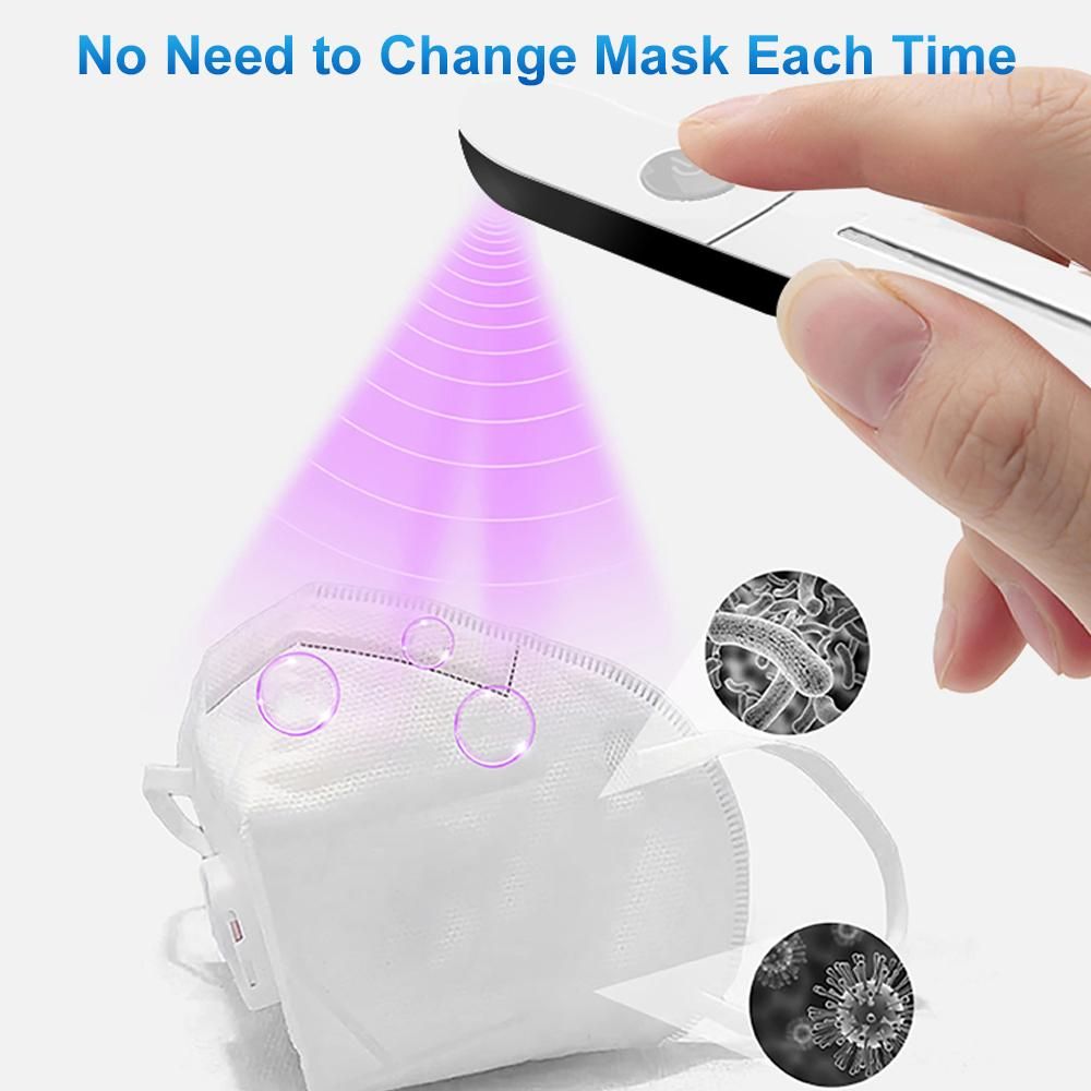 Portable UV Light Wand Rechargeable Cleaner Device Travel Ultraviolet Cleaning Purification Wand with Type-C Interface for Mobile Phone Jewelry Watches Key