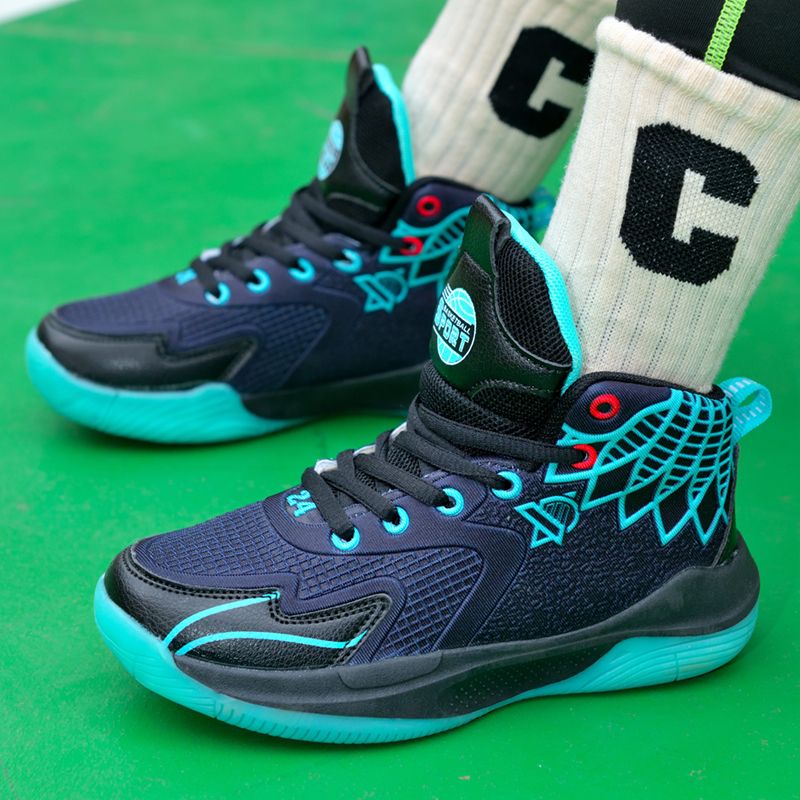 Boys Basketball Shoes Anti Slip Breathable Sports Trainers