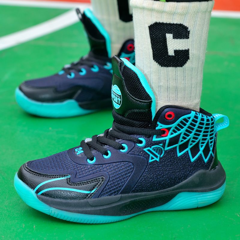 Boys Basketball Shoes Anti Slip Breathable Sports Trainers
