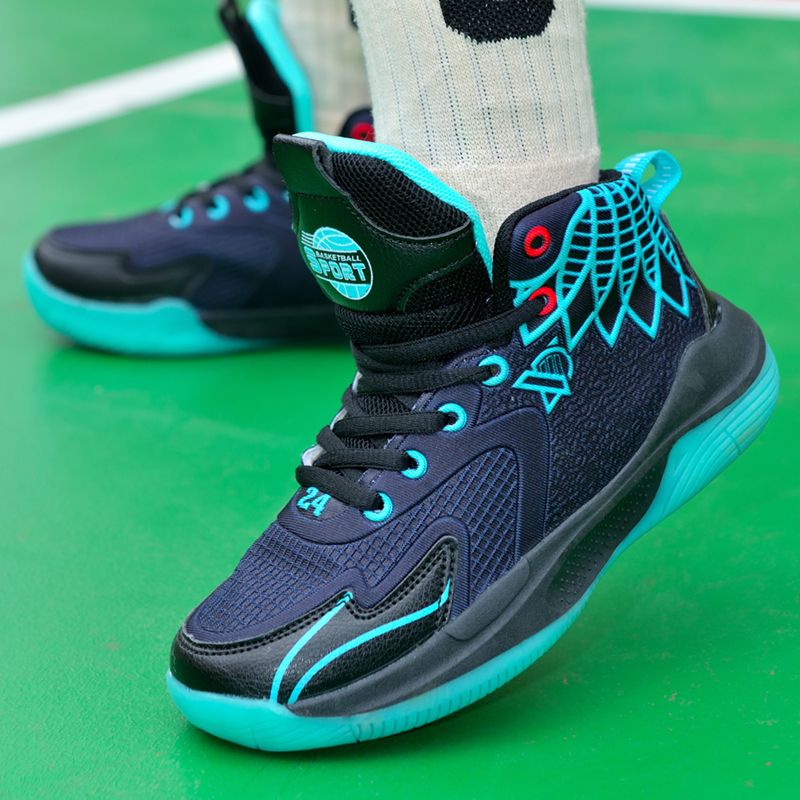 Boys Basketball Shoes Anti Slip Breathable Sports Trainers