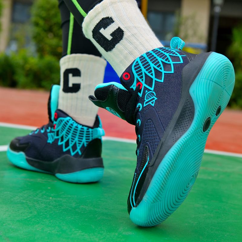 Boys Basketball Shoes Anti Slip Breathable Sports Trainers