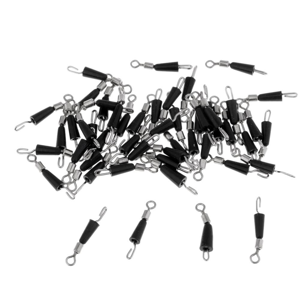 100Pcs S+ 100x L Fishing Swivels Hook Device Clip