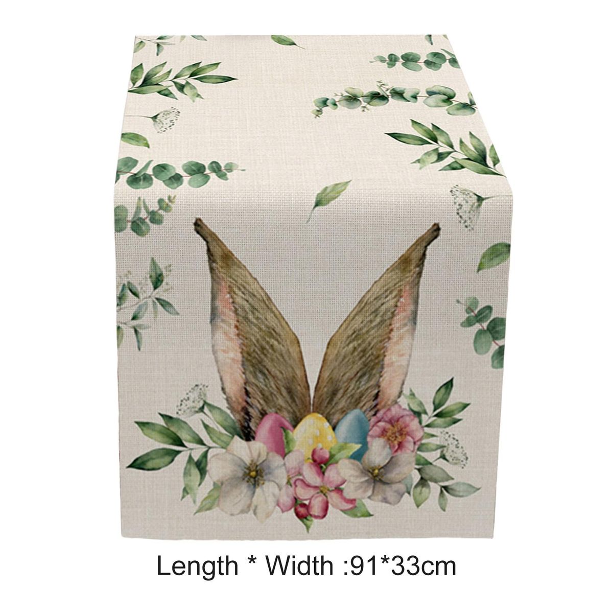 Table Mat Rabbit Table Runner Mat Happy Easter Decoration E
