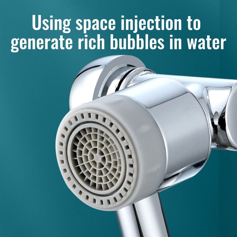 1080 Degree Swivel Robotic Arm Sink Faucet Aerator Universal Adapter Water Tap Extender Splash Proof Faucet Sprayer