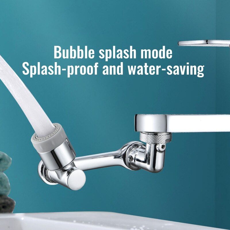 1080 Degree Swivel Robotic Arm Sink Faucet Aerator Universal Adapter Water Tap Extender Splash Proof Faucet Sprayer