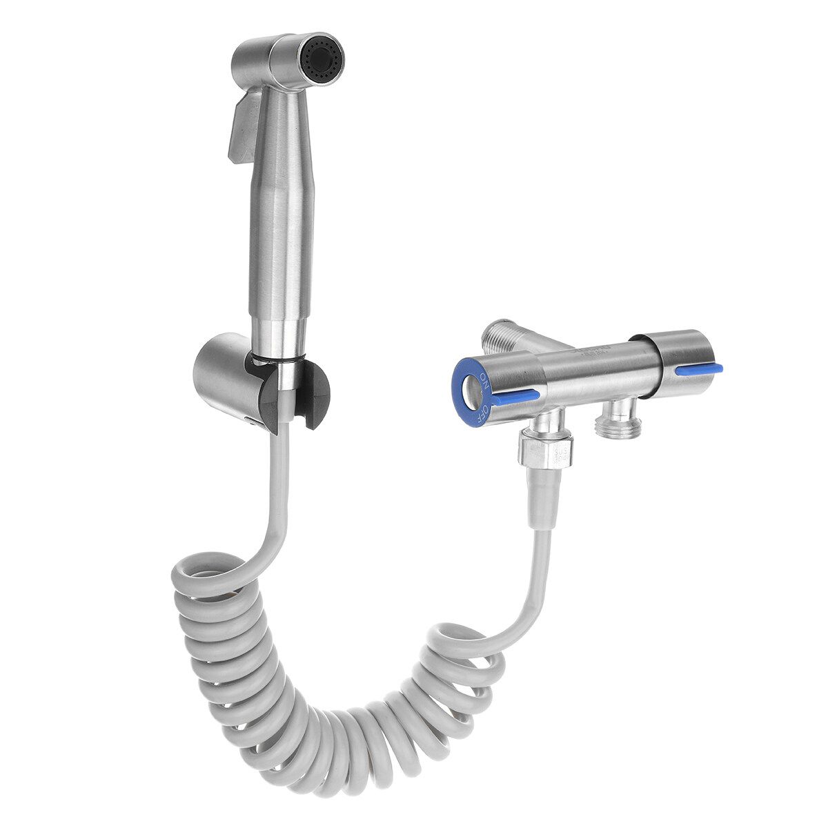 Stainless Steel Handheld Douche Bidet Toilet Hose Spray Shower Shattaf Kit