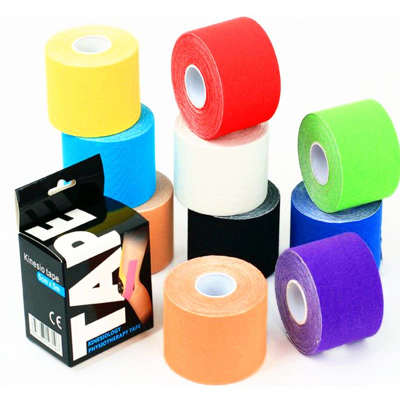 Retail Box Packaging 5cmx5m Tape Kinesiology Tape Muscle Sport Tape, 3rolls/lot