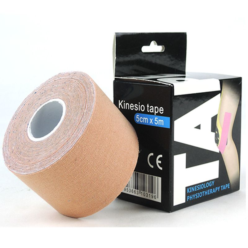 Retail Box Packaging 5cmx5m Tape Kinesiology Tape Muscle Sport Tape, 3rolls/lot