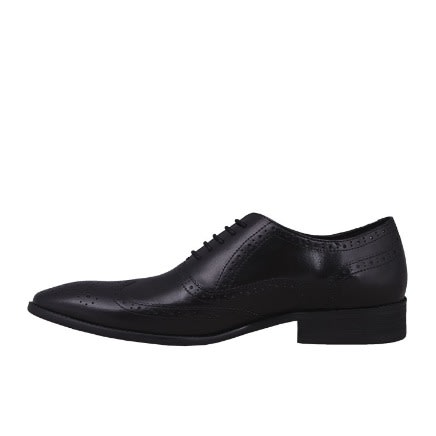 Men's Brogues Lace-up Leather Shoe Msh-3765  - Black