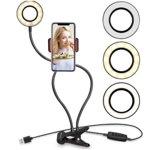 Ring Light With Phone Holder Stand For Live