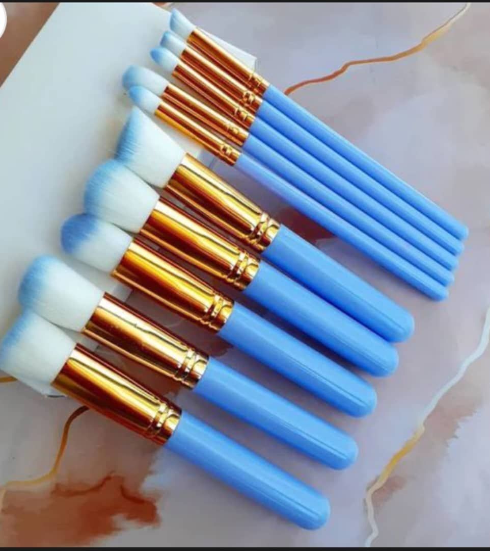 10pcs Kabuki Sculpt Makeup Brush Set