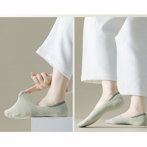 5 Pairs Summer No Show Women Socks,Casual Cotton Boat Socks