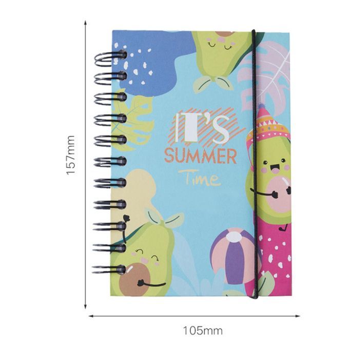 A6 Spiral Notebook 4.13x6.18inch Ruled Notebook For Students SUMMER