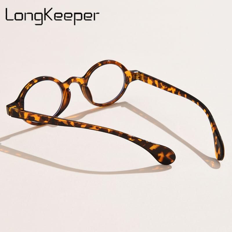 (leopard)Trend Office Anti Blue Rays Glasses Retro Small Round Eyewear Frame