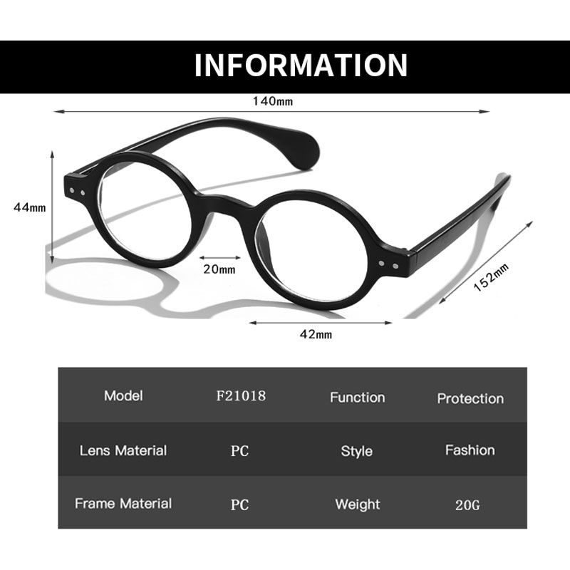 (leopard)Trend Office Anti Blue Rays Glasses Retro Small Round Eyewear Frame
